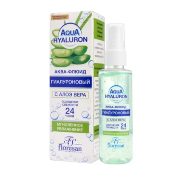 Floresan Aqua Hyaluron Facial Fluid with Aloe Vera - 24H Intense Hydration (75ml)